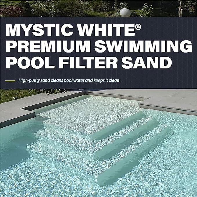 U.S. Silica 2 Pack Mystic White II Sand for Above Ground and Inground Pool Filter Pumps, 50 Lb - Accessories and Supplies for Swimming Pool System Cleaning and Maintenance
