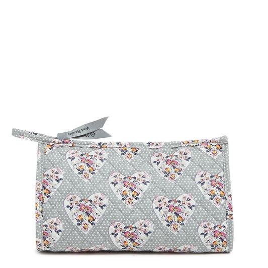 Cotton Trapeze Cosmetic Makeup Organizer Bag, Mon Amour Gray, One Size