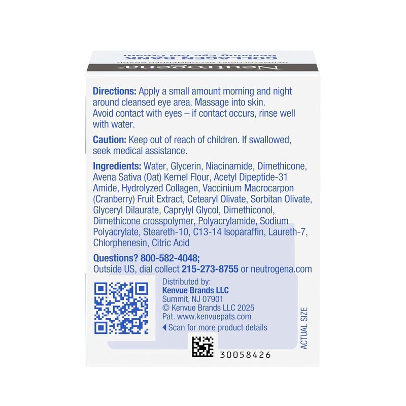Neutrogena Collagen Eye Cream - Revive Dark Circles & Puffiness | Fragrance-Free, 0.5 oz