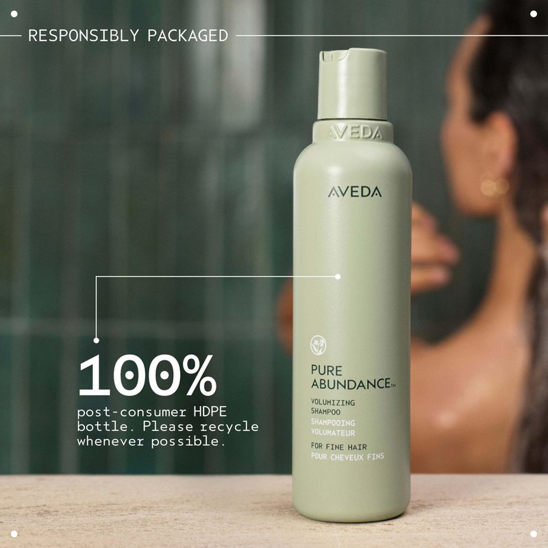 Aveda Pure Abundance Volumizing Shampoo | Shampoo For Fine Hair | Removes Product Build-Up And Excess Oil | Vegan | Liter Size | 33.8 Fl Oz