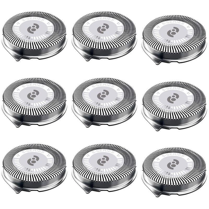 HQ8 Replacement Heads Compatible with Philips Norelco Aquatec Shavers, Blades for AT880, AT810, 9-pc Pack