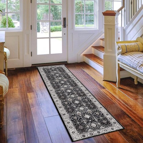 Hallway Washable Runner Rug - Vintage Soft Non-Slip 2x7 Entryway Carpet | Ideal for Kitchen & Living Room