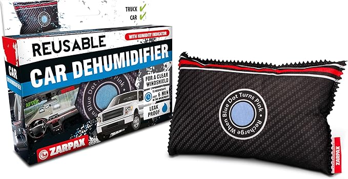 Reusable Car Dehumidifier Bag (1 Pack) Rechargeable Dehumidifier bags for Car, Trucks, and RVs - Prevent Damp & Moisture on Windscreens - Leakproof Moisture Absorber for Car and Home