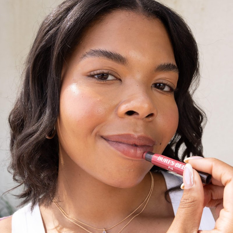 Burt's Bees Shimmer Lip Tint Set, Mothers Day Gifts, Tinted Lip Balm Stick, Moisturizing for All Day Hydration with Natural Origin Glowy Pigmented Finish & Buildable Color, Plum (4-Pack)
