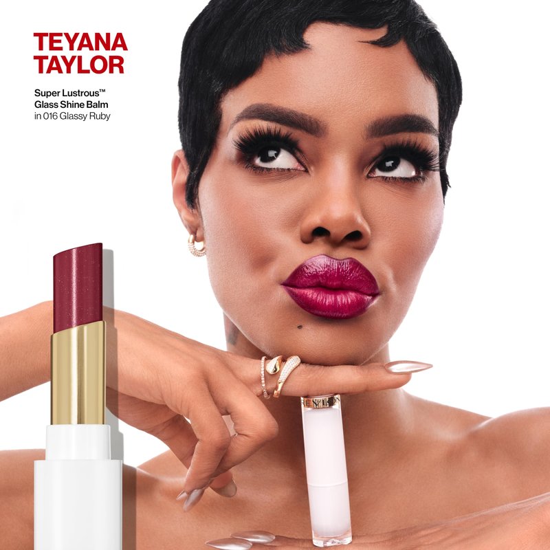 REVLON Super Lustrous Glass Shine Balm, Sheer Glossy Tinted Lip Balm, Hydrating Formula with Hyaluronic Acid, Aloe & Rose Quartz, 013 Toasting Glasses, 0.11 oz