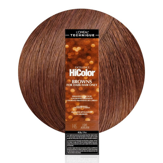 L'Oréal Technique HiColor Browns & Blondes Permanent Hair Color - Lifts Dark Hair in One Step, No Brassiness, Rich, Smooth Creme Formula, Intense, Long-Lasting Color, Auburn