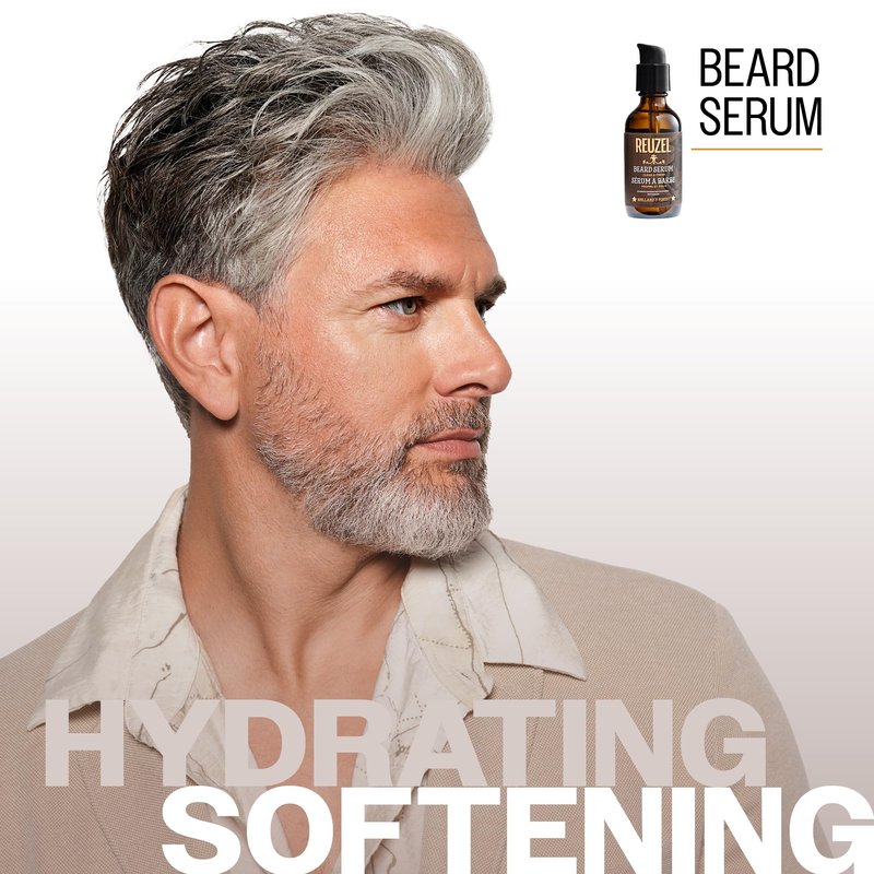 REUZEL Clean & Fresh Beard Serum, Hydrating, Non-Comedogenic, Natural, Non-Greasy Finish, Light Citrus Mint Scent, For All Skin Types, 2 oz