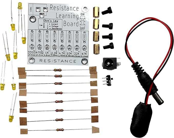eLearnTronics Full Set of 4 Electronics Learning Boards | Practice Soldering & Learn Electronics | Multiplexer, Resistance, Capacitance, and Series vs. Parallel