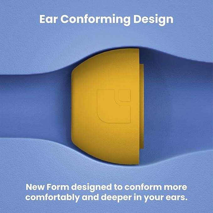 Foam Masters Ultra-Premium Memory Foam Ear Tips for AirPods Pro 1st & 2nd Gen | 3 Pairs | New Ver. | Secure Fit | Super Comfort | Better Noise Cancel | Replacement Buds (Assorted S/M/L, Orange)