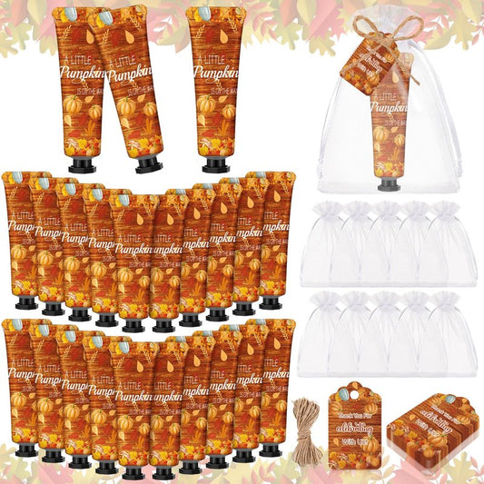 Dansib 48 Sets Thanksgiving Fall Hand Cream Bulk a Little Pumpkin Baby Shower Hand Cream Gifts Baby Shower Party Favors for Guests Travel Size Lotion for Autumn Party Supplies(Little Pumpkin)