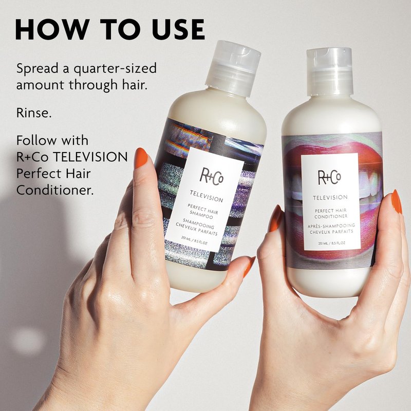 R+Co Television Perfect Hair Shampoo | Body + Shine + Smoothing for All Hair Types | Vegan + Cruelty-Free |