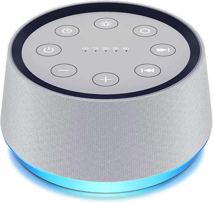 LazyNight Sound Machine with 30 Soothing Sounds White Noise Machine 12 Colors Night Light for Baby Adults Kids Sleep Machines 36 Volume Levels 5 Timers for Home Office