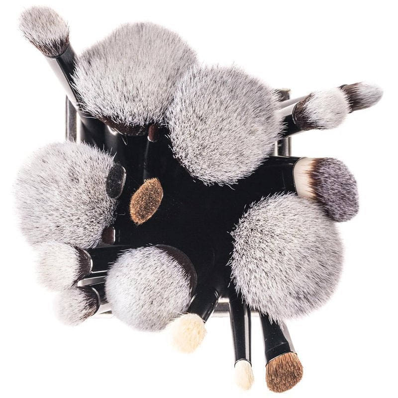 Artisan Kabuki Makeup Brush Set - 18 Pcs Complete Set with Convertible Holder | Premium Quality Brushes