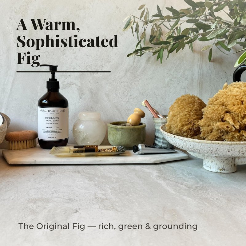 Murchison-Hume Original Fig Hand Soap | Superlative Plant-Based Formula with Elegant Refillable Pump Dispenser | Soft & Hydrated Hands | SLS-Free, Paraben-Free & Cruelty-Free | 16 fl oz