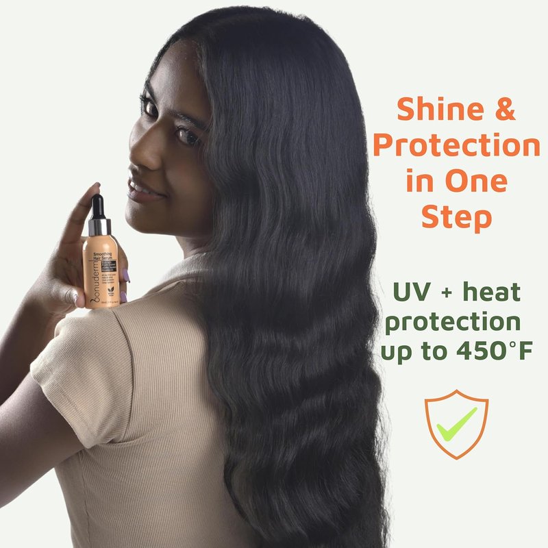 Hair Oil for Frizzy, Damaged Hair - Hydrating Vegan Formula | Tames Frizz, Adds Shine & Softness