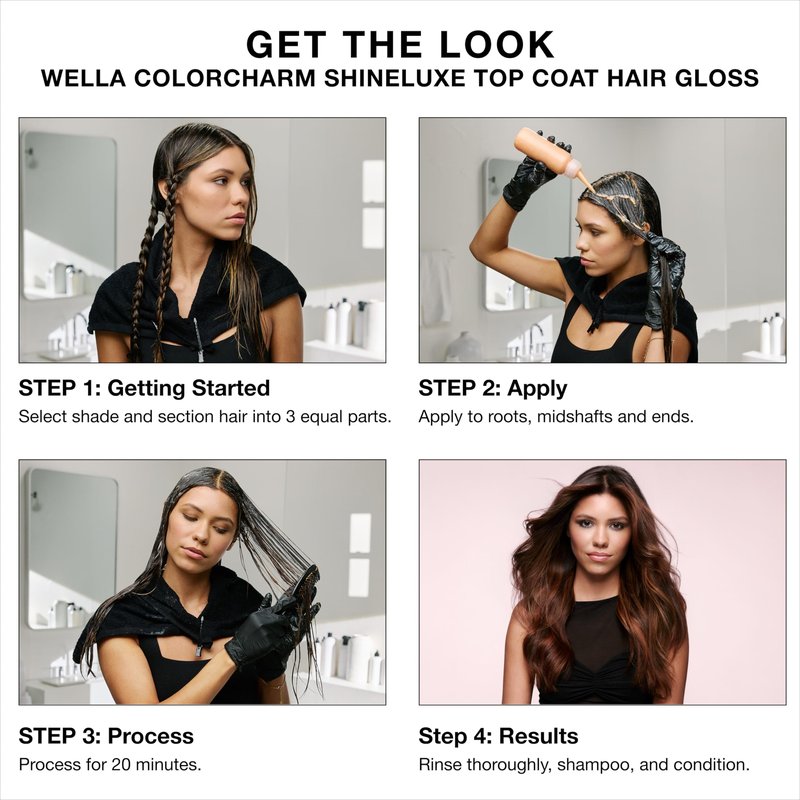 COLORCHARM ShineLuxe Top Coat Hair Gloss | PA Winter Frost | 2 oz.