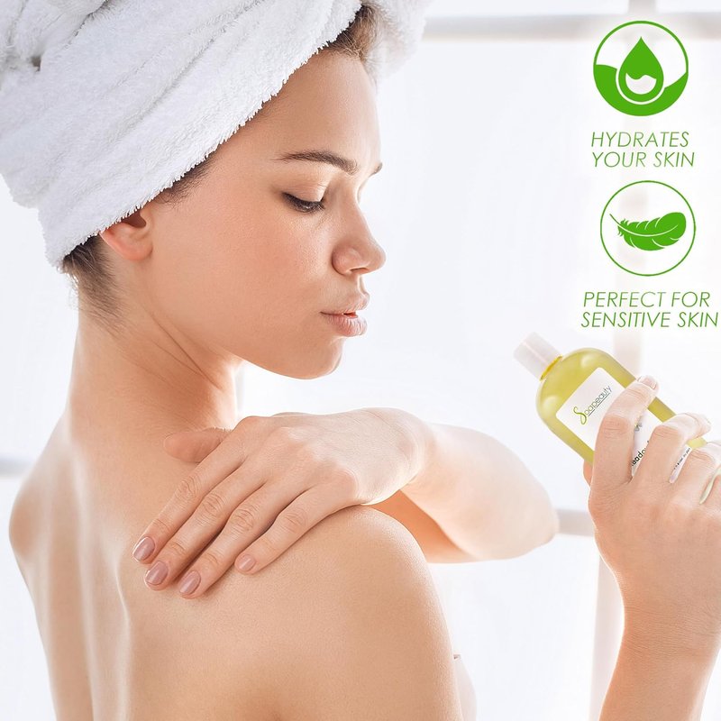 Meadowfoam Seed Oil - 100% Pure Cold Pressed Unrefined Oil for Face & Hair | Moisturizing Skin & Promoting Hair Growth | 32 OZ
