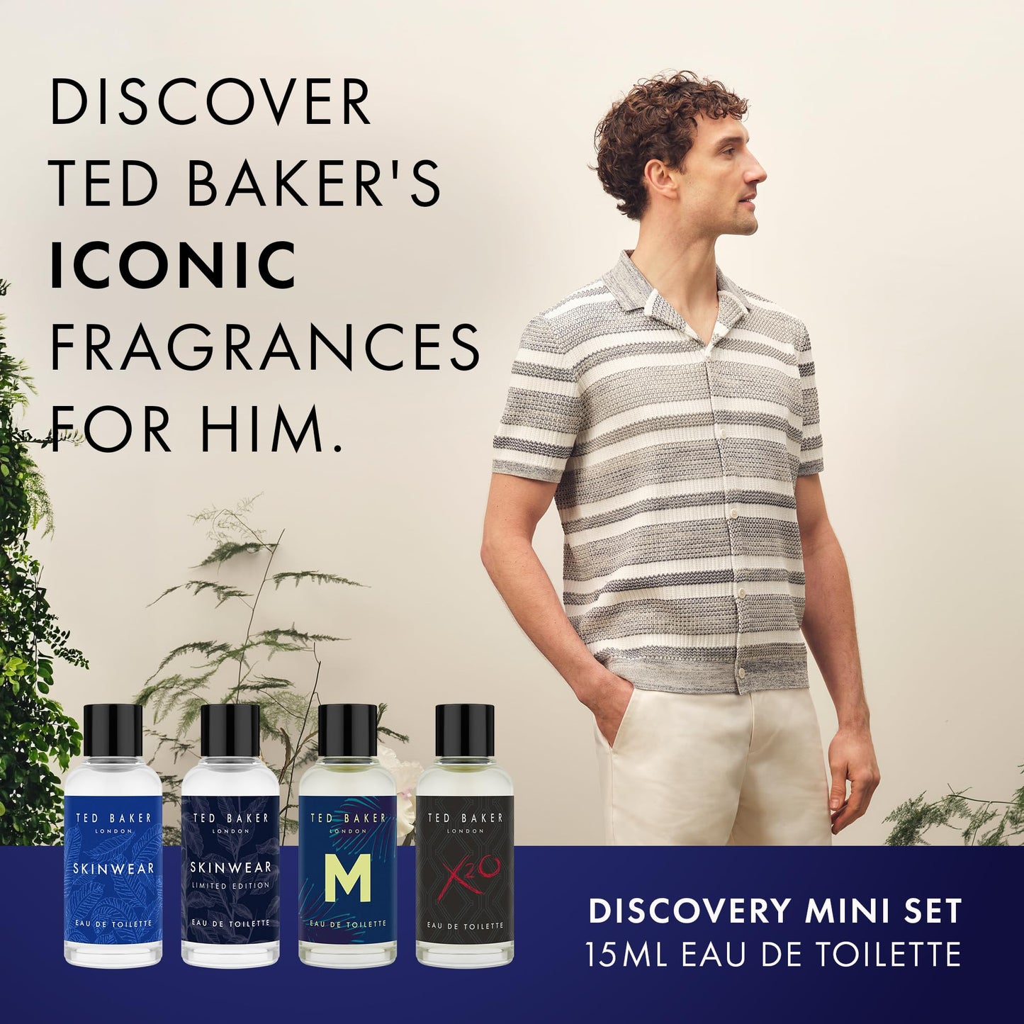 Ted Baker Mini Cologne Gift Set for Him Mini Eau de Toilette: Skinwear, Skinwear Limited Edition, M, X2O, Travel Friendly Men’s Fragrance Collection Great Gift Idea For Men 4 x 0.51 fl oz