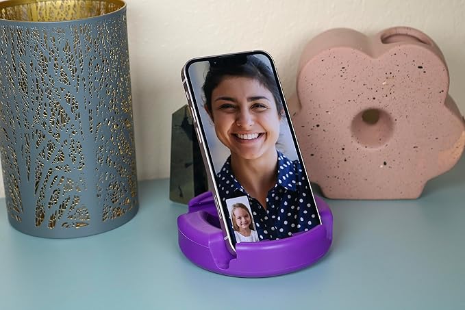 GoDonut Original – Smartphone and Tablet Stand – Compatible with Devices UP to 0.5" Thick Including Protective Cases - for use at Work, at Home, Travel and on-the-go - Purple
