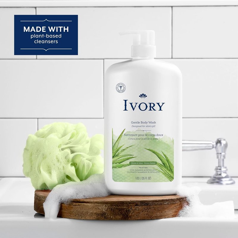 Gentle Body Wash for Family | Aloe Scent, 35 oz | Dye-Free, Paraben-Free, No Heavy Perfumes