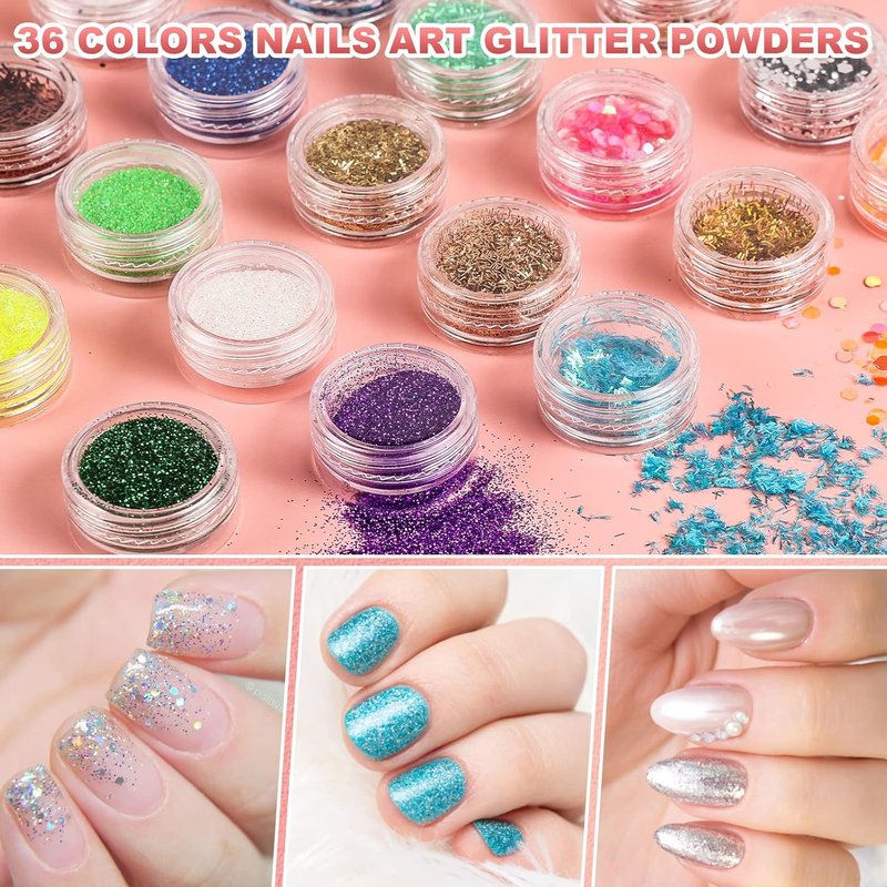 Acrylic Nail Kit for Beginners - Complete Gel Nail Polish Set with UV Light & Tools | DIY Nail Art Supplies