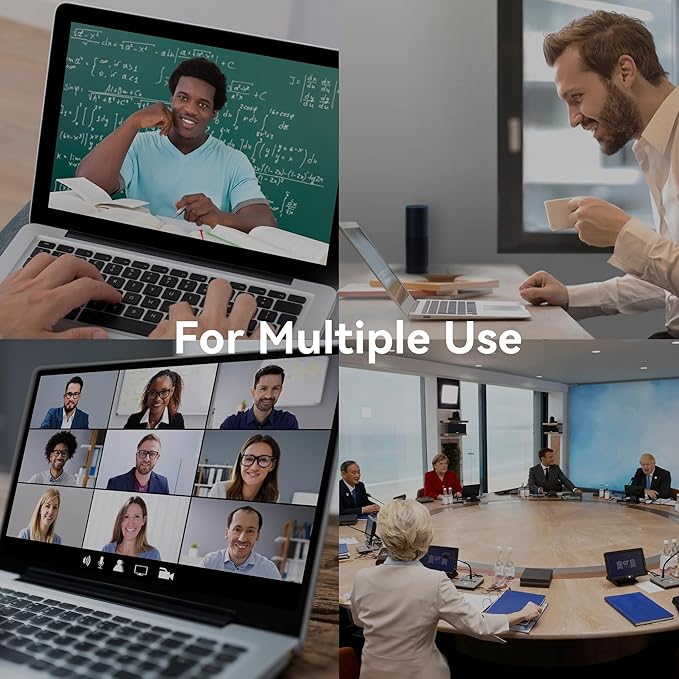 Tenveo 3X Optical Zoom 1080P 60FPS PTZ Conference System with 93°Wide-Angle Lens and MagiCall Bluetooth Speakerphone, Video Output via USB 3.0/HDMI/RS485/RS232, Ideal for Large Meetings