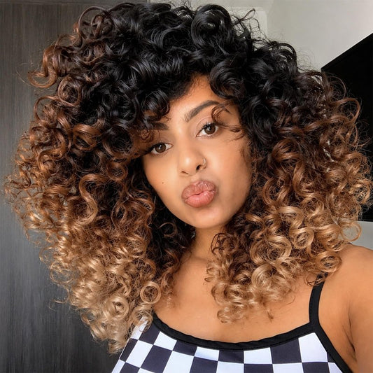 Pre Looped GoGo Curl Crochet Hair Ocean Wave Crochet Braids for Women 12 Inch Ombre Brown Blonde Curly Hair Crochet Deep Water Wave Beach Curl Synthetic Braiding Hair Extensions 7 Packs 1B/30/27
