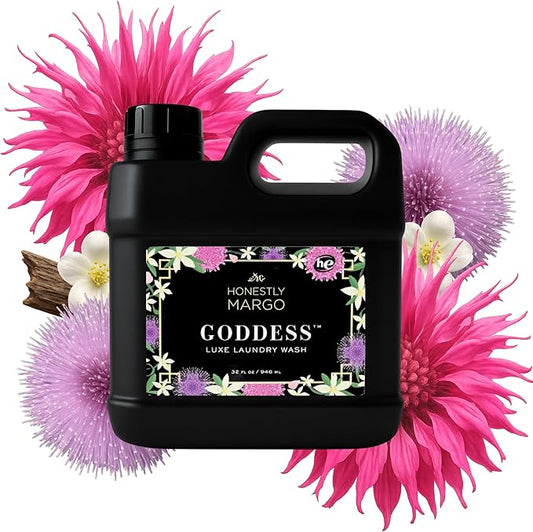 Honestly Margo Luxury Goddess Laundry Wash Detergent (32 Oz) – Women Laundry Detergent Infused With Luxurious Scent Notes, Delicate Laundry Soap, Long Lasting Fragrance – Sulfate and Paraben Free