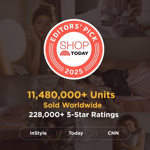 Bedsure Satin Pillowcase | Luxurious Silk-Like Feel | Standard Size Dark Grey, 20x26 Inches, 2-Pack