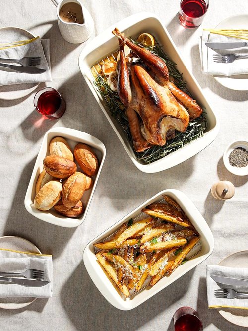 LE TAUCI Ceramic Baking Dish Set - Large Deep Casserole Dishes with Handles, Forest Green | 3-Piece Set (4.6QT/3.0QT/1.6QT)