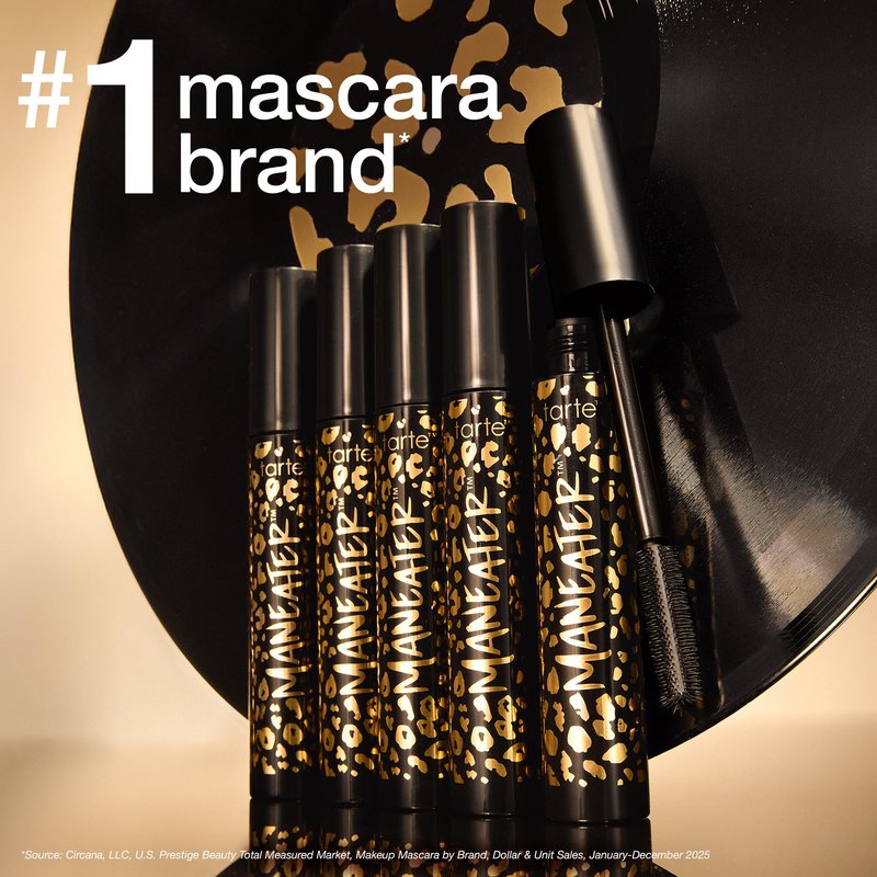 tarte maneater mascara – Extreme Curl, Instant Volume & Length, 16HR Ultra-Creamy Longwear Eye Makeup, Cruelty-Free, full size, black