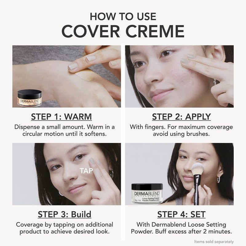 Dermablend Cover Creme High Coverage Foundation with SPF 30, 40N Golden Beige, 1 Oz.