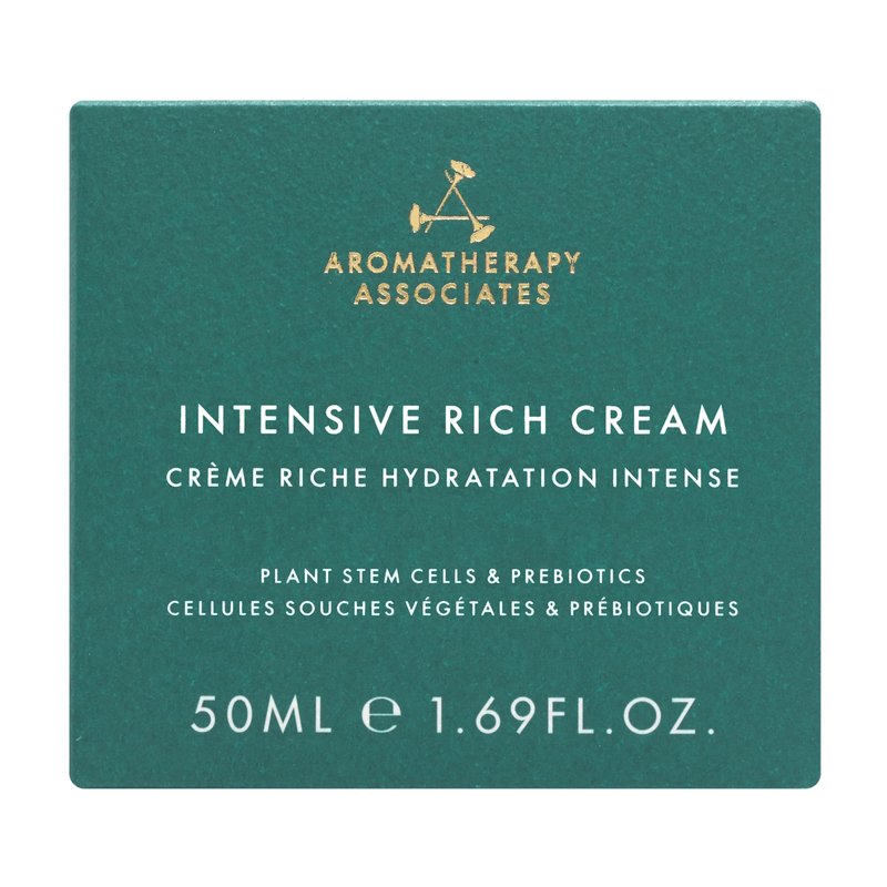 Aromatherapy Associates Intensive Rich Cream with Plant Stem Cells, Prebiotics & Essential Oils, Hydrating Daily Moisturizer for Dry or Mature Skin, Fruity Floral Scent, 1.69 fl oz