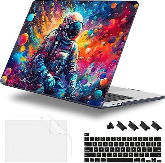 Lepeoac for MacBook Pro 16 inch Case 2019 2020 Release Model A2141, Plastic Hard Shell Cover with Keyboard Cover & Screen Protector for MacBook Pro 16 inch with Touch Bar & Touch ID - Astronaut