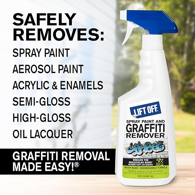 Motsenbocker's Lift Off 41101-6PK Spray Paint and Graffiti Remover – Removes Spray Paint, Acrylic, and Enamel – Safe for Wood, Metal, Concrete, Plastic – Water-Based Formula – 22 Fl Oz (Pack of 6)
