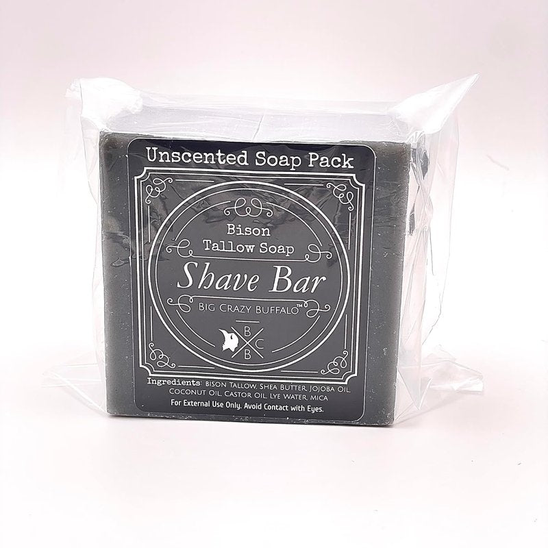 Buffalo Bison Tallow Buff Shave Bar - Unscented, Moisturizing & Razor Friendly | 2 Pack