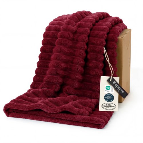 Bedsure GentleSoft Red Twin Blanket for Bed - Cozy Soft Blankets for Women, Cute Large Throws for Girls, 66x90 Inches