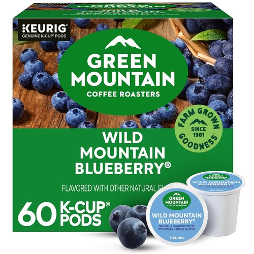 Green Mountain Coffee Roasters Wild Mountain Blueberry K-Cup Pods - Light Roast, 60 Count (6 Packs of 10)