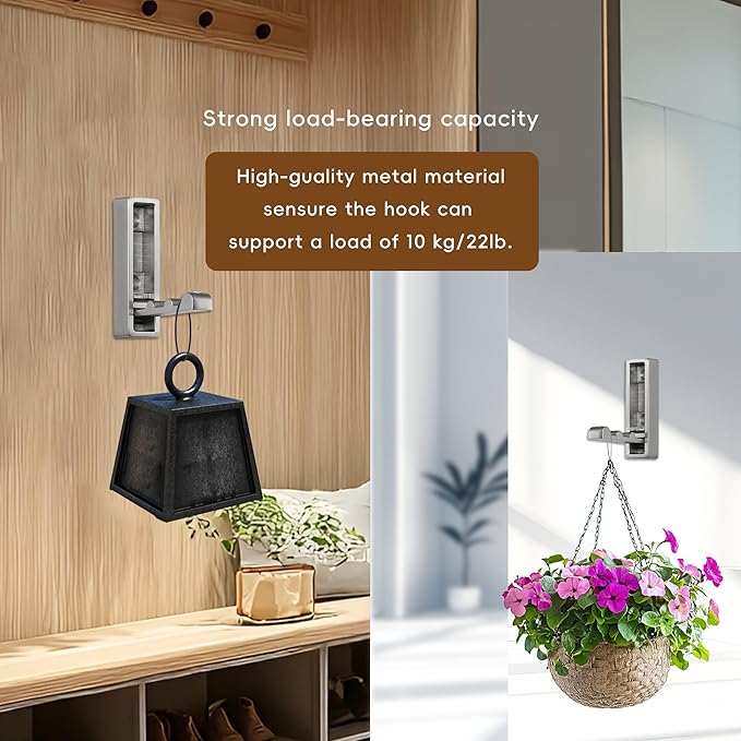 WVSXE Folding Wall Hooks,4 Pack Rustproof Zinc Alloy Folding Coat Hooks,Heavy Duty Foldable Gold Wall Hooks for Hanging Clothes,Hat,Towel,Bathrobe,Key,Bag,Backpack (Brushed Nickel)