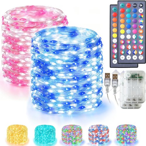 Lovelite Fairy Lights - 34 Color Changing String Lights | 40FT, 120 LEDs, Waterproof, Remote Control