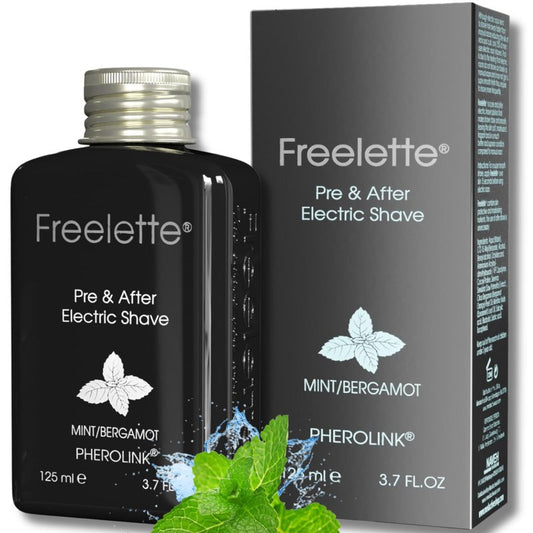 Pre Electric Shave After Shave Lotion Cream - Close Shave Balm - Smooth Irritation Free Shaving - Cooling Pre and Post Shave Balm. Pherolink. Freelette (MINT/BERGAMOT) 3.76 FL.OZ