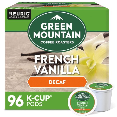 Green Mountain Coffee Roasters French Vanilla Decaf K-Cup Pods - Light Roast Coffee, 96 Count