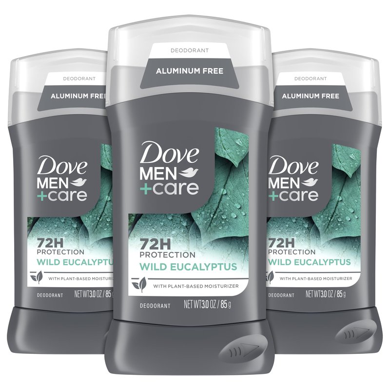 DOVE MEN + CARE Aluminum Free 3 Pack Wild Eucalyptus Deodorant for Men 3 oz