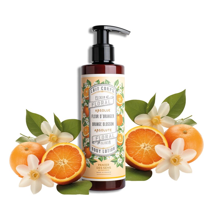 Panier des Sens Orange Blossom French Body Lotion for Women - Perfumed Hand Lotion Pump for Dry Skin, Fast-Absorbing & Non-Greasy - Premium Vegan Moisturizing Formula, 97% Natural, 8.45 Fl Oz