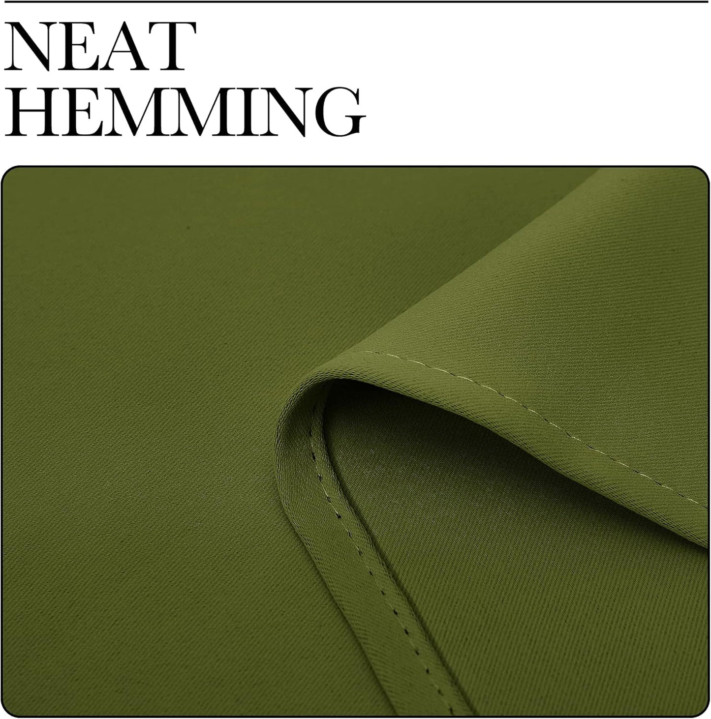 NICETOWN Olive Green Blackout Curtains - Thermal Insulated Drapes for Short Windows | 48" Length, 42" Wide, 2 Panels