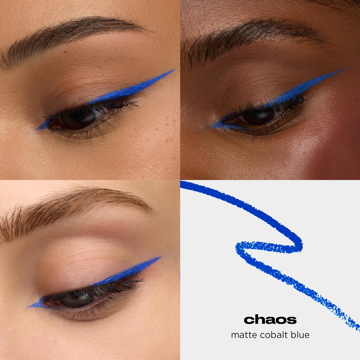 URBAN DECAY 24/7 Glide-On Waterproof Eyeliner Pencil - Smudge-Proof, Long-Lasting, Transfer-Proof, Up to 16HR Wear, Smooth No-Tug Formula, Chaos (Cobalt Blue Matte with Floating Pearl) - 0.04 oz
