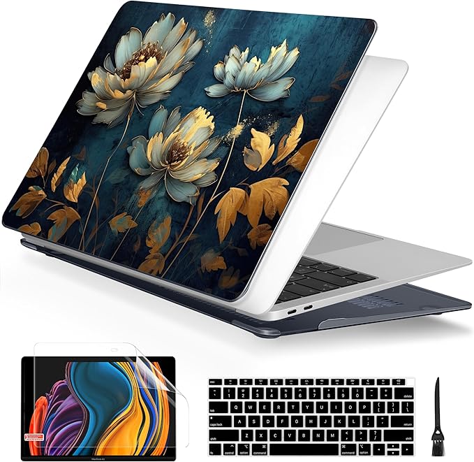 Batianda LumiArt Case for MacBook Air 13" M1 Chip, Blooming Flowers