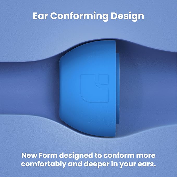 Foam Masters Ultra-Premium Memory Foam Ear Tips for AirPods Pro 1st & 2nd Gen | 3 Pairs | New Ver. | Secure Fit | Super Comfort | Better Noise Cancel | Replacement Buds (Large, Supercar Blue)