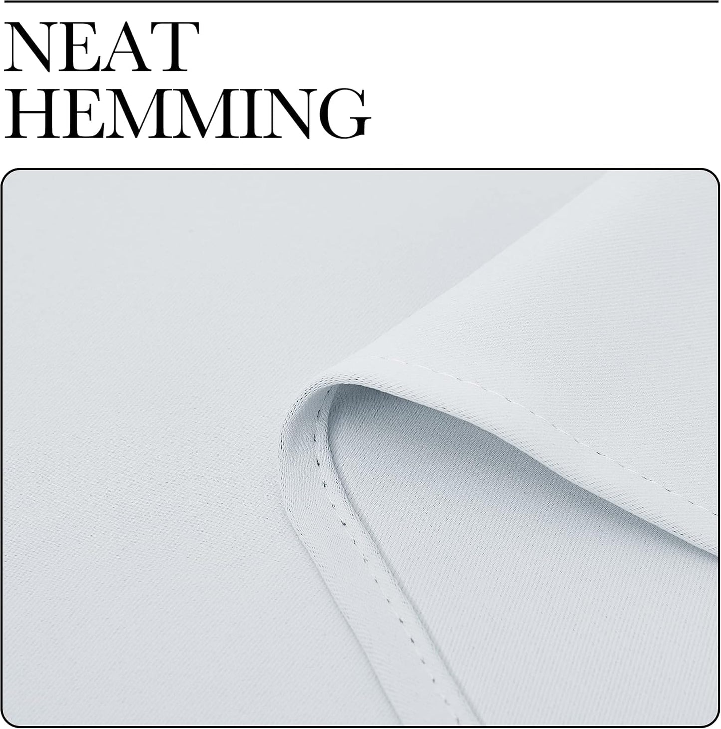 NICETOWN Room Darkening Curtain Panels - Thermal Insulated | 55" W x 108" L | Greyish White, Perfect for Bedrooms & Nurseries