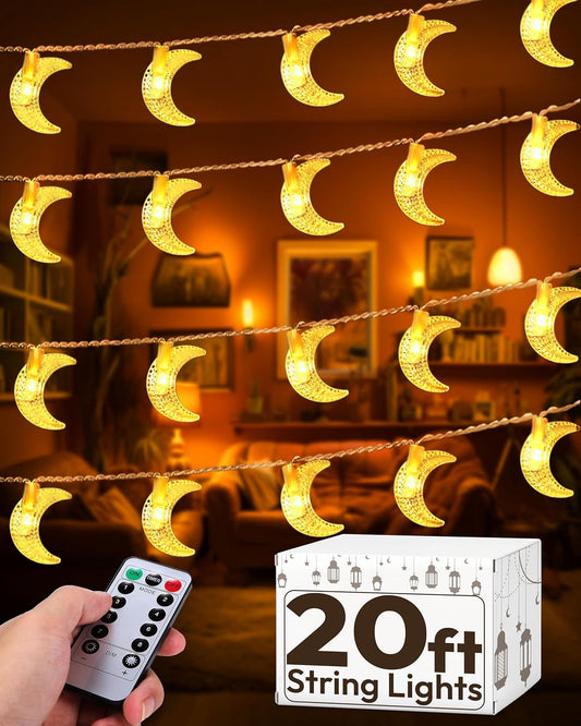 OLEEK Ramadan Lights - 20 ft LED Decorations for Home | Perfect Ramadan Gifts for Kids